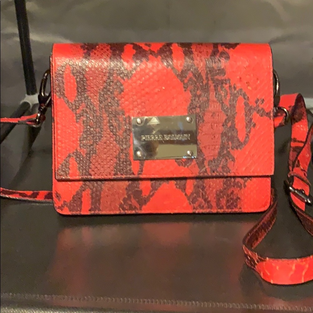 RARE!  Balmain snakeskin print crossbody bag
